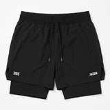 IKON HYBRID SHORTS - JET BLACK