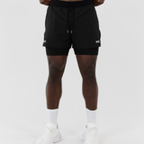 IKON HYBRID SHORTS - JET BLACK