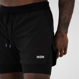 IKON HYBRID SHORTS - JET BLACK